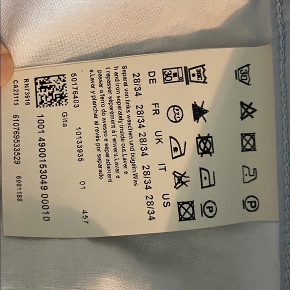 HUGO Hugo Boss light blue cotton pants - Picture 6 of 8